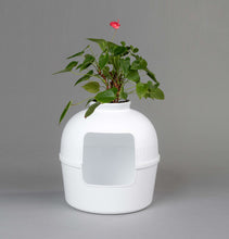 Charger l&#39;image dans la galerie, Bac à litière pour chats XXL Flower, Blanc
