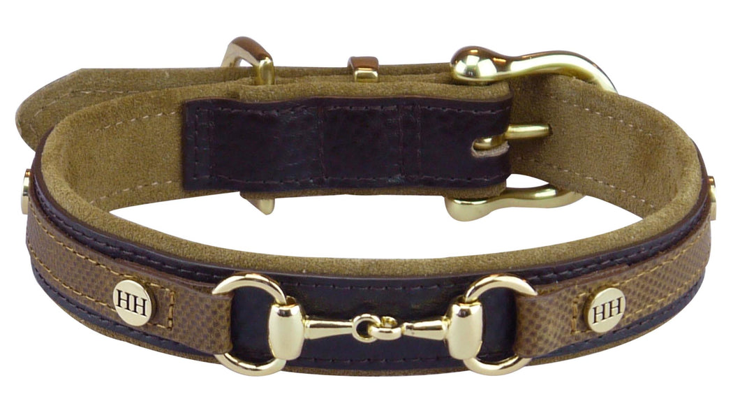 Collier en cuir Luxe Classique Marron